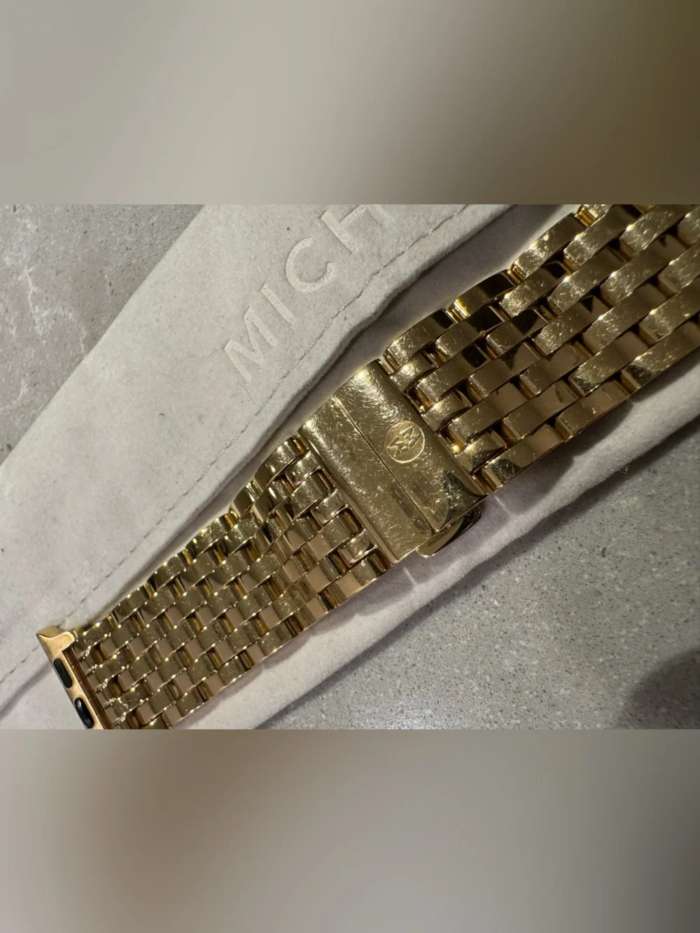 Michele 18k Gold Plated Stainless Steel Bracelet for Apple Watch